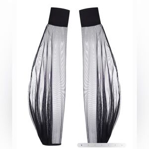 NWT Baed Stories Obsidian Black Mesh Arm Sleeves XS-M